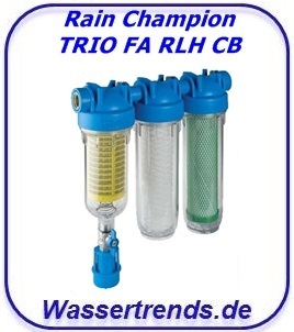 Rain Champion TRIO RLH FA CB, Sediment Rückspülfilter und Zubehör