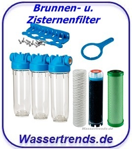 10" Brunnen- u. Regenwasserfilter SET DP Trio
